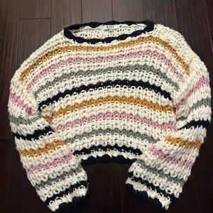 Trendy Striped Knit Sweater
